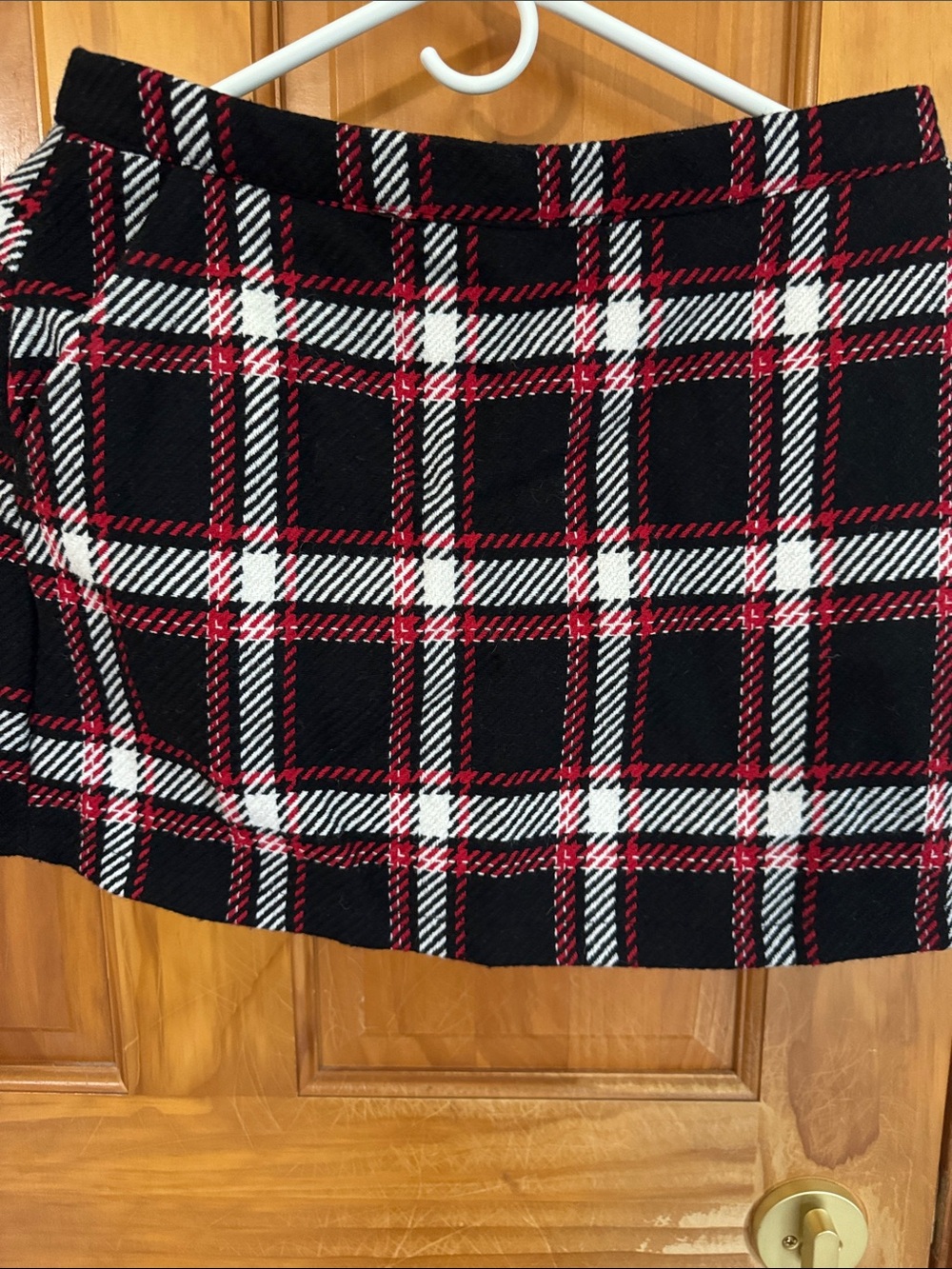 Forever 21 Black Red White Plaid Mini Skirt